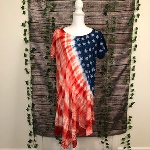 NWT XL American flag dress